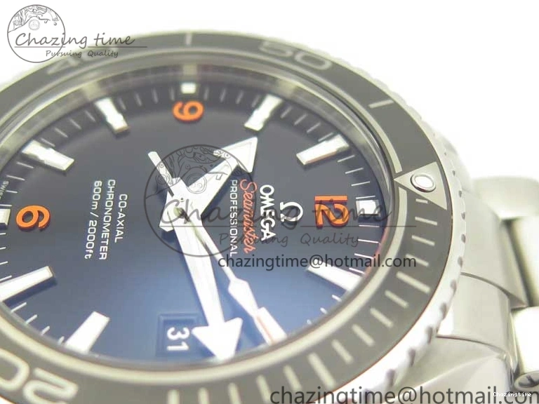 1218 Durable Planet Ocean Professional Ceramic Bezel 45.5mm 1:1 VSF Best Edition Orange Markers on SS Bracelet A8500 Super Clone 8052